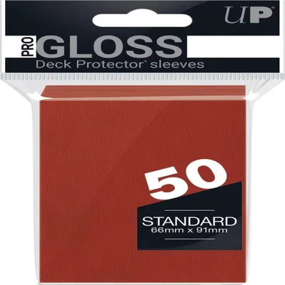 Image de Lot de 50 pochettes Ultra Pro Pro-Gloss format standard 66 x 91 mm (rouge)