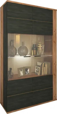 Produktbild von nabbi Zweitürige Vitrine Ardal TC-2D - nördlicher Baum / Craft-Tabak