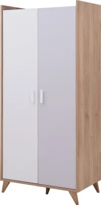 Produktbild von Furniture24 Kleiderschrank Mood 01 Schrank 2 türiger mit Kleiderstange Drehtürenschrank