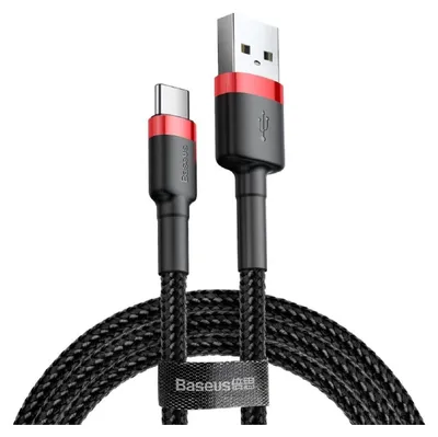 Obrázok produktu pre Baseus Cafule USB-A na USB-C kábel QC3.0 3m - Červená/Čierna KP35203