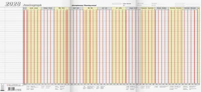 Produktbild von 2027 BRUNNEN Urlaubsplaner 2028 65x30 Leporello