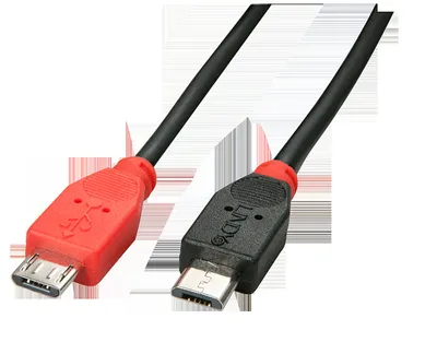 Produktbild von LINDY USB 2.0 Kabel Typ  Micro-B / Micro-B  OTG, 2m 31760