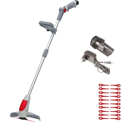 Productafbeelding van IKRA accu-grastrimmer IART 1224 | 12 V | snijbreedte 24 cm | nylonmes-systeem | incl. 20 reservemessen | incl. accu en oplader