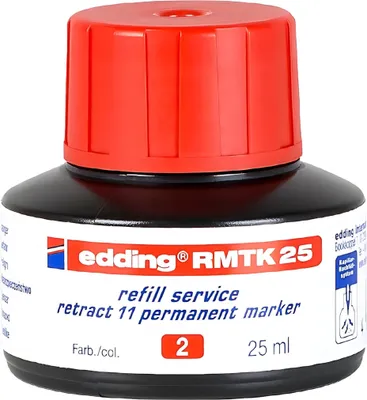 Image de edding RMTK 25 Marqueur permanent retract 11 Encre de recharge rouge 25 ml