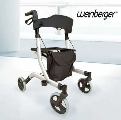 Produktbild von Weinberger WB-AR 41 Rollator Gehilfe mit ALU Rahmen, Ankipphilfe, Gehstockhalter