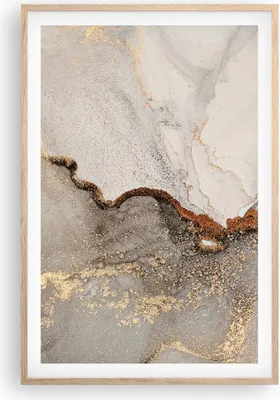 Produktbild von Gerahmtes Poster - Rahmen in heller Eiche - Stein Sand Abstraktion - 61x91,5 cm - Wand Bild - Wanddeko - Wandbilder - Kunstposter - Wandposter - Bilderrahmen - Bilder - Kunstdruck - P2NPA61x91-4778