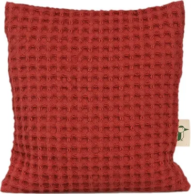 Produktbild von Bio-Rapssamenkissen - Waffelpiqué terracotta