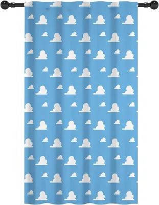 Productafbeelding van 107x160cm Wolkenlicht Filtrerende Gordijnen voor Kinderslaapkamer Blauwe Hemel Witte Wolken Gordijnen Kamer Verduistering Staaf Pocket