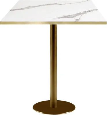 Produktbild von Bartisch 60 x 60 cm Rom Bistro aus weißem Marmor