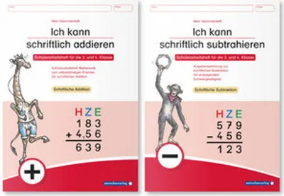 Zdjęcie produktu dla Ich kann schriftlich addieren und subtrahieren - 2 Arbeitshefte im Set