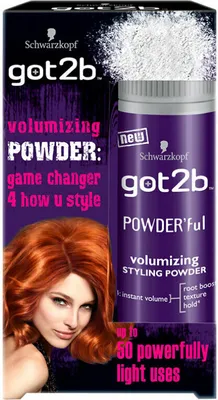 Produktbild von Schwarzkopf Powderfull Volumizing Styling Powder, Haarpuder, 10 g, Frauen, Alle Haare, Flasche, Aqua (Water, Eau) · Silica Silylate · Sodium Benzoate · Citric Acid