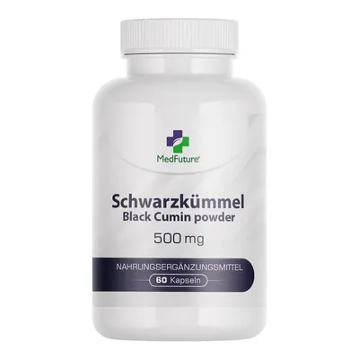 Produktbild von Schwarzkümmel - 500 mg 60 Kapseln stärkt die Immunität,  Natürliche Unterstützung für Immunität