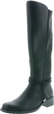 Produktbild von Rieker Damen Stiefel Kordel Langschaftstiefel Stretch-Schaft Z7362, Größe:42 EU, Farbe:Schwarz