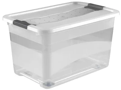 Produktbild von keeeper Kristallbox mit Rollen 52 L 59,5 x 39,5 x 35 cm