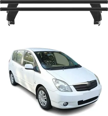 Image de Barres de toit Transversales pour Toyota Corolla Verso 2001-2003 Alu Noir 2x
