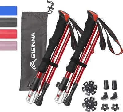 Produktbild von Famanu Trekkingstöcke leicht und verstellbar - Set von 2 Stück