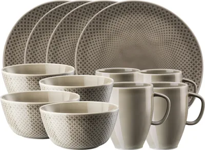 Produktbild von Rosenthal Junto Pearl Grey Frühstücksset 12tlg