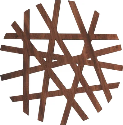 Produktbild von Krumble Pfannenuntersetzer - Rund - Holz - Braun - Pfannenuntersetzer - Pfannenzubehör - Hitzebeständig - 15 x 15 x 1 cm