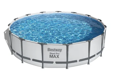 Image de Steel Pro MAX 457x107 15FT BESTWAY 5in1 Rack Pool + Pump + Ladder + Lid