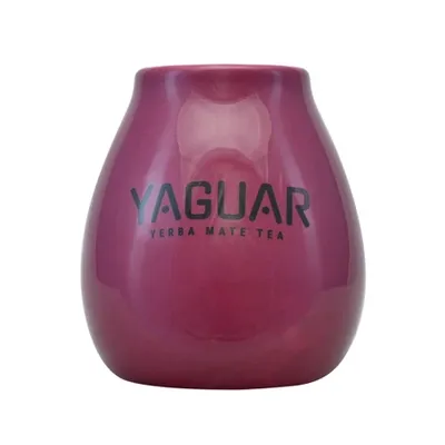 Obrázek produktu pro Keramická kalabása s logem Yaguar (fialová) 350 ml