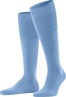Image de Chaussettes de compression pour le genou, marque FALKE, pour hommes, couleur bleu pervenche, taille 43-44