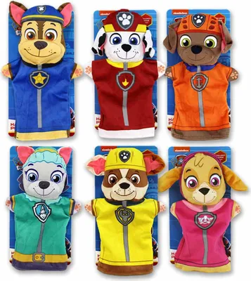 Produktbild von Paw Patrol Plüschhandpuppen im 6er Set
