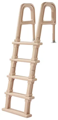Immagine prodotto di Scala per piscina - Scala a 5 gradini - Doppio corrimano - Portata 136 kg - Per piscine interrate e fuori terra - Gradini antiscivolo - Colore taupe