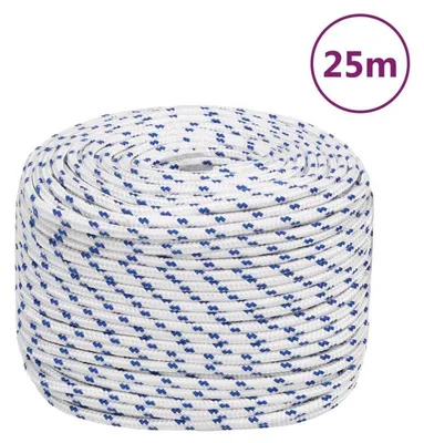 Obrázok produktu pre Syntetické lano, priemer 6 mm, dĺžka 25 metrov, biele