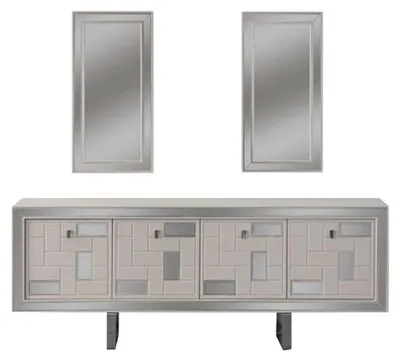 Image de Blanc Buffet Armoire Commode en bois Armoire en bois Salle à manger