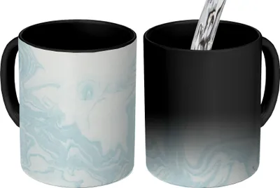 Produktbild von MuchoWow® Zauber Tasse Zaubertasse Magic Marmor - Weiß - Muster 350 ml Farbwechsel Becher Geschenk Geschenkidee - Magic-Tasse - Fototasse - Keramiktassen - Bilder - Tasse Kaffee - Getränkbecher - Kaff
