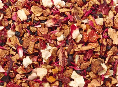 Produktbild von 1 kg  Früchteteemischung Rhabarber -schorle (Rhabarber-Note) aromatisiert