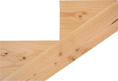 Produktbild von Treppenwange für Stufen Massivholz Lärche 1 Stück Größe: 2-stufig