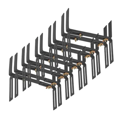 Produktbild von BigDean 10 Stück Blumenkastenhalter anthrazit Standard H-Form Kasten Halter Balkonkastenhalter