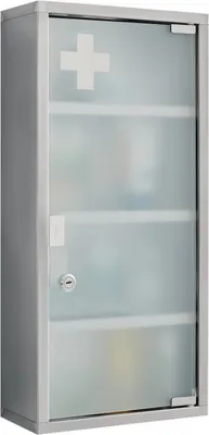 Produktbild von Medizinschrank Arzneischrank mit Tip-On Automatik abschließbar Medikamentenschrank / NEU!