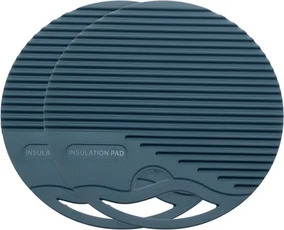 Produktbild von Silikonuntersetzer 17 cm, 2 Stück, Hitzebeständig, Langlebig, Dunkelblau für Küche