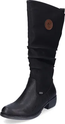 Produktbild von Rieker Damen Stiefel Langschaft Blockabsatz 93157, Größe:37 EU, Farbe:Schwarz