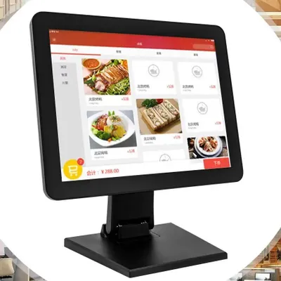 Immagine prodotto di Monitor touchscreen POS da 38,1 cm - H1503 - LCD 4:3 1024x768 - Capacitivo a 10 punti - HDMI/VGA/USB - Inclinazione 0-90° - Windows/Android/Linux