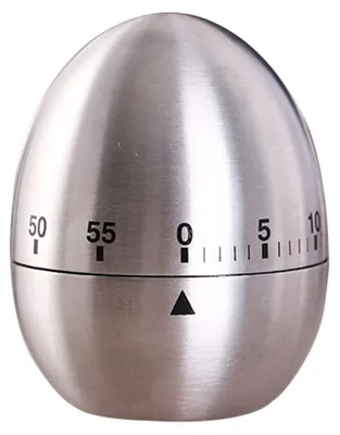 Küchentimer aus Edelstahl, mechanisch, 60 Min., 145 g