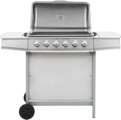 Immagine prodotto di vidaXL Barbecue a gas a 6 fiamme in acciaio inox argento