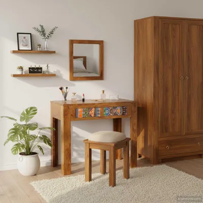 Obrázek produktu pro vidaXL Toaletní stolek hnědý 90 x 45 x 75 cm z masivního dřeva akácie