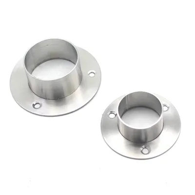 Produktbild von Flanschbasis Halterung aus Edelstahl 25mm für Rohre mit vorgebohrten Löchern