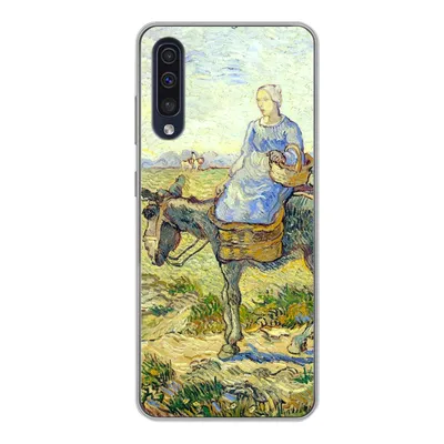 Produktbild von MuchoWow® Handyhülle Schutzhülle Hülle für Samsung Galaxy A50 Bauernpaar geht zur Arbeit - Vincent van Gogh Silikon Softcase Handy Hülle - Mobiltelefonhülle