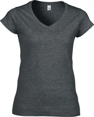 Image de T-shirt à manches courtes pour femmes Gildan, modèle FK400 (taille L), couleur gris chiné