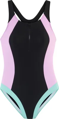 Produktbild von LASCANA ACTIVE Badeanzug schwarz-rosa Größe 42