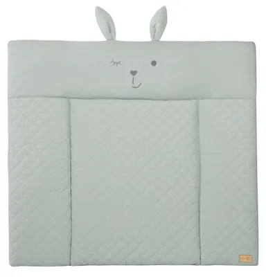 Produktbild von roba Wickelauflage soft 'roba style', 85x75 cm, abwischbar, in frosty green, mit Bärengesicht 'Benny'