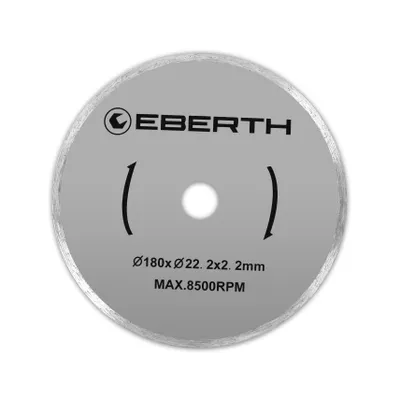 Produktbild von EBERTH Trennscheibe Diamanttrennscheibe für Stein, Beton, Fliesen und Feinsteinzeug, Diamantscheibe mit 180mm Durchmesser, 22,2mm Bohrung