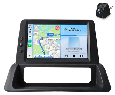 Obrázek produktu pro Autorádio Carplay se zadní kamerou pro Renault Clio 3 (2005–2014) – Android, GPS navigace, Wi-Fi, DAB+, SWC, RDS, DSP, USB, Bluetooth, 2+64 GB