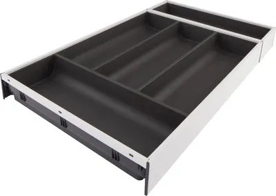 Produktbild von Blum Ambia-Line Besteckkasten 524x300x50, Stahl seidenweiß oriongrau matt