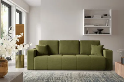 Produktbild von Intenso Schlafsofa mit Schlaffunktion, Bettkasten "WIND", Grun