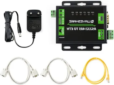 Productafbeelding van Industrieel RS232/RS485 naar Ethernet Converter met Dubbele Seriële Poorten - TCP/UDP Client en Server